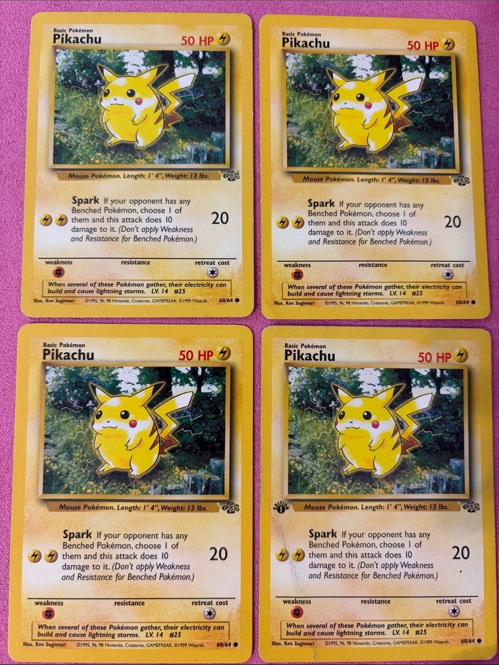 Pokemon Pikachu Trading Cards Yellow
